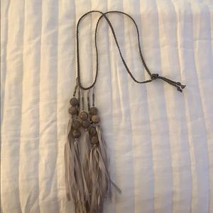 Ann Lightfoot silk and semi precious stone pendant